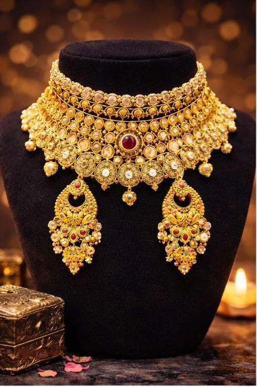 Bridal Gold Choker Set